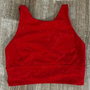Lululemon Stronger As One Long Line Bra - Red